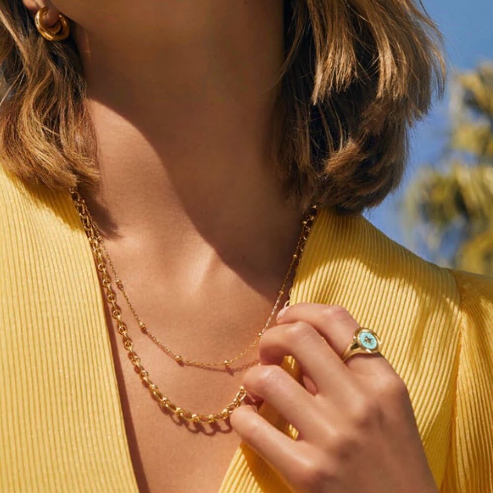 GORJANA 18k Gold Plated Ace Necklace